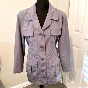 Carlo Briani Raincoat gray button down size M